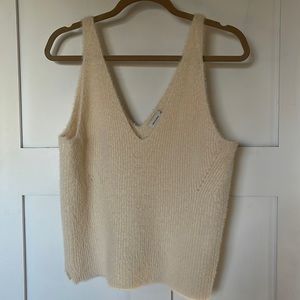 Cozy Cream Knit Luster Tank - Gentle Fawn